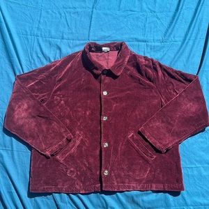 CP Shades 90s vintage velour Jacket burgundy size Large